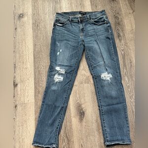 Judy Blue Distressed Boyfriend Fit Jeans - Classic Blue